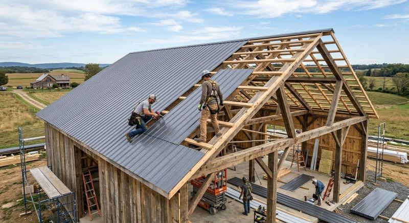 Barn Roof Construction in Littleton, NH