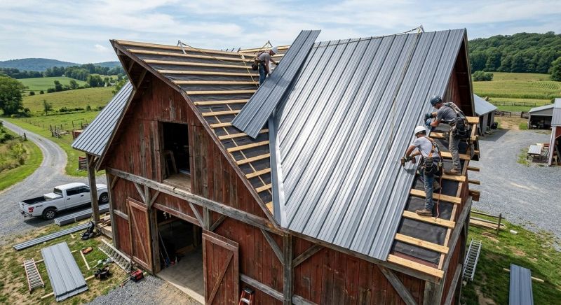 Barn Roof Installation in Littleton, NH