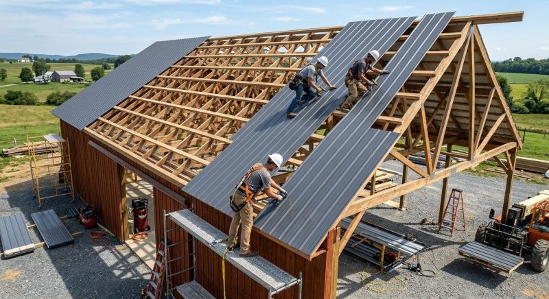 Barn Roof Installation in Littleton, NH