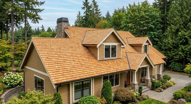 Cedar Shake Roof Construction in Danville, VT