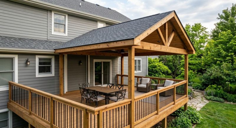 Deck Roof Construction in Littleton, NH
