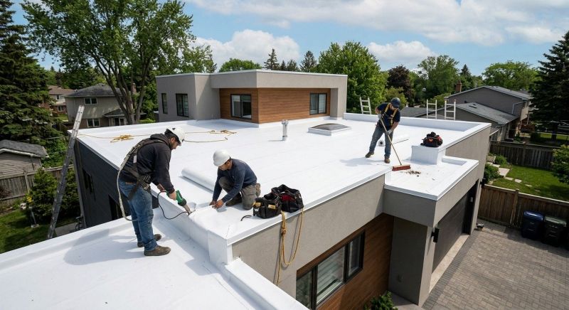 Flat Roof Installation in Lisbon, NH