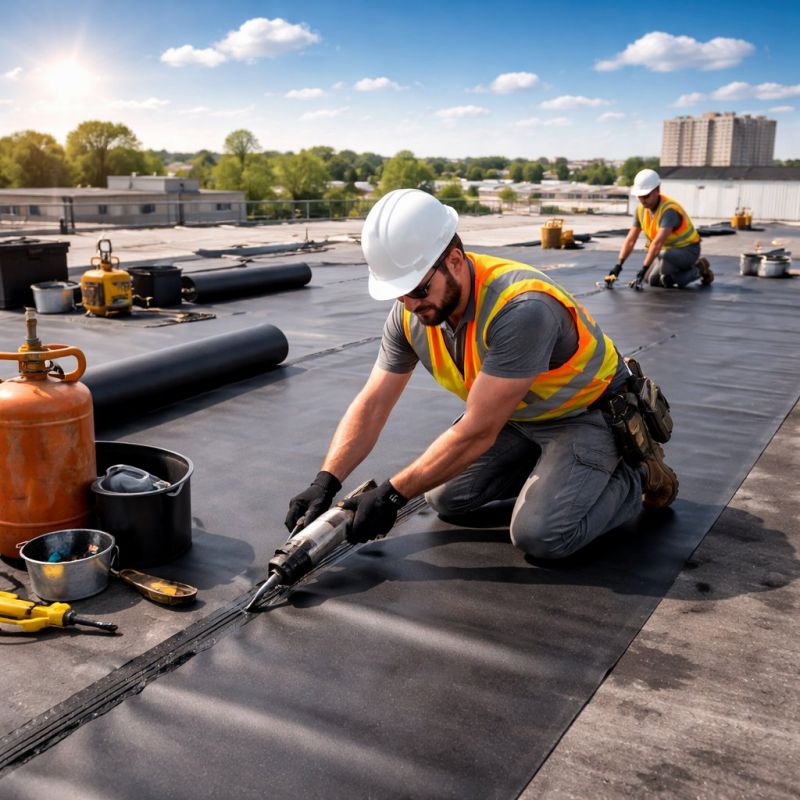Rubber Roof Installation in Littleton, NH