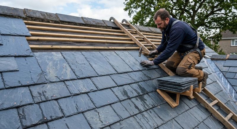 Slate Roof Construction in Danville, VT