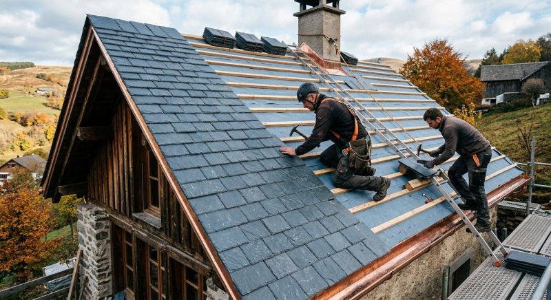 Slate Roof Construction in Danville, VT