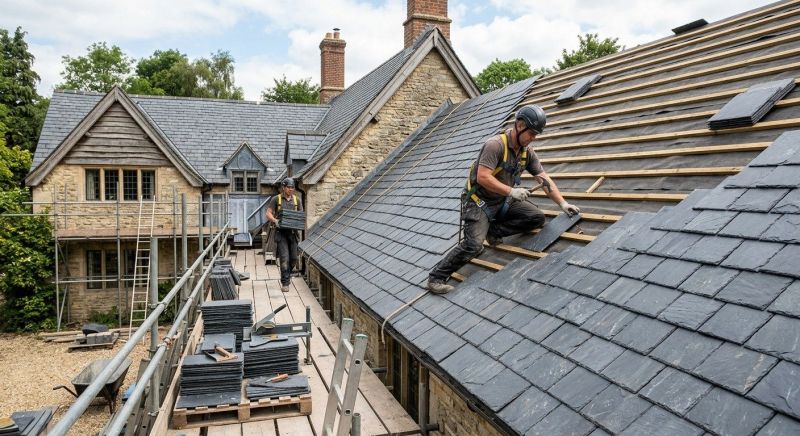 Slate Roof Construction in Littleton, NH