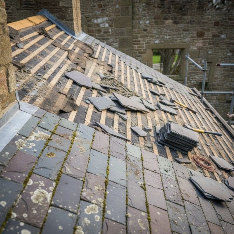 Slate Roof Replacement in Saint Johnsbury, VT