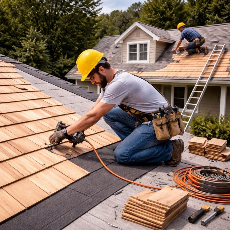 Wood Roofing Installation in West Danville, VT