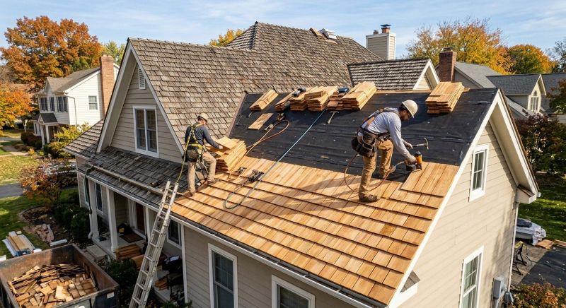 Wood Shake Roof Replacement in Danville, VT