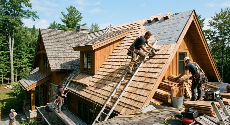 Wood Shake Roof Replacement in Franconia, NH